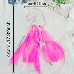 Large Unicorn Dream Catcher With Lights for Girls