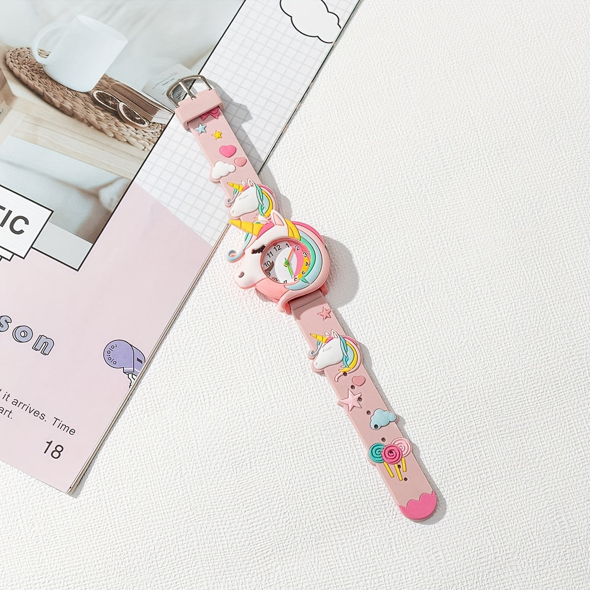 Cartoon Unicorn Watch Holiday Gift for Girls