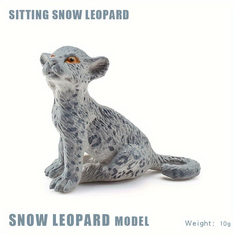 Snow Leopard Toy Model Desktop Decoration