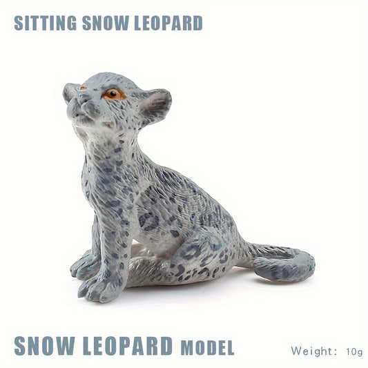 Snow Leopard Toy Model Desktop Decoration