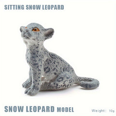 Snow Leopard Toy Model Desktop Decoration