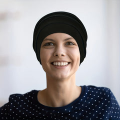 Soft Pleated Turban Cap Elastic Slouchy Head Wrap Solid Beanies Lightweight