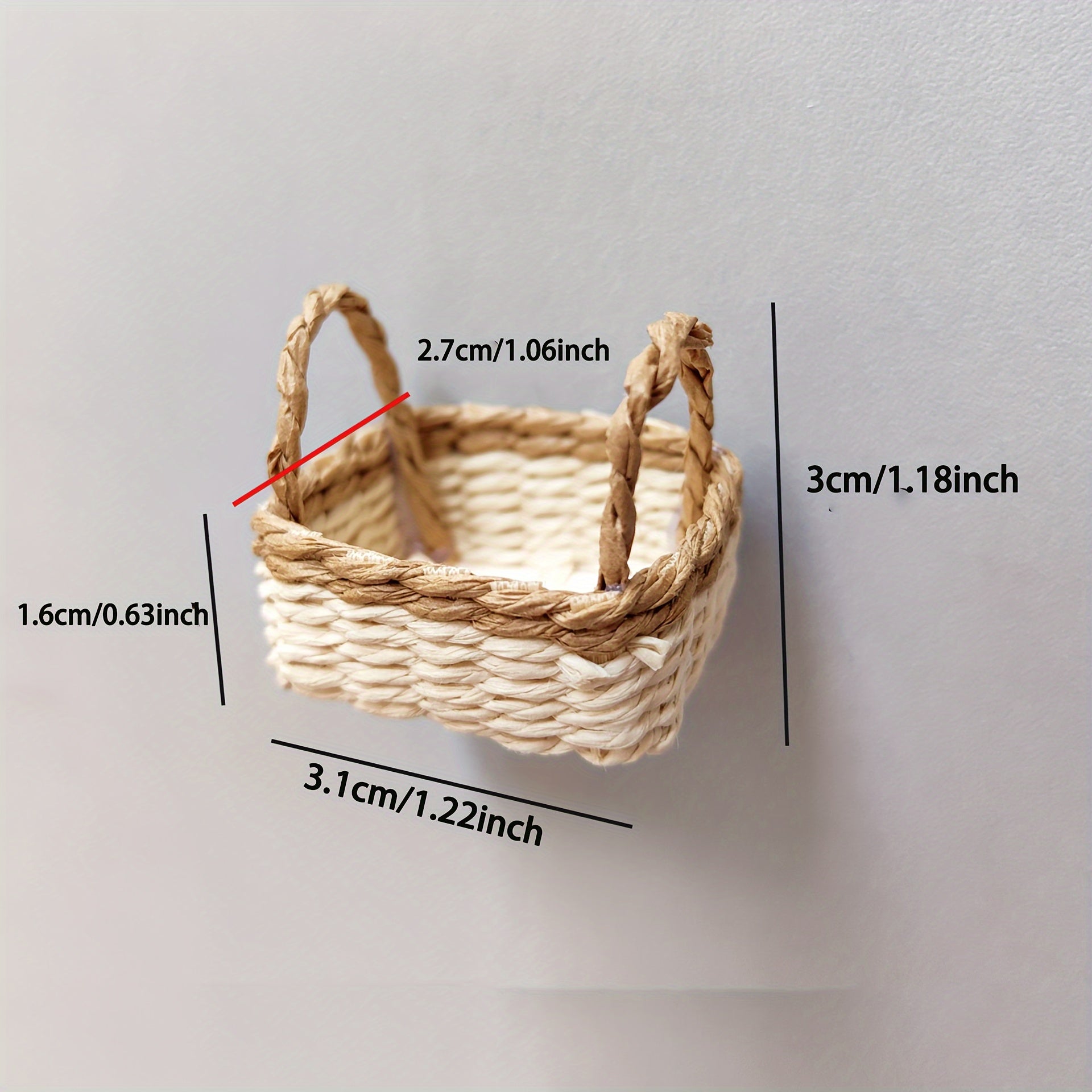 Mini Basket Small Cloth Weaving Paper Vine Basket Decoration Easter