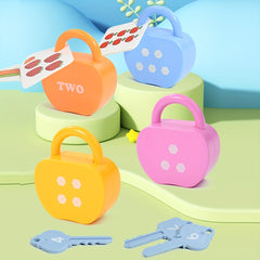 Colorful Number Learning Locks & Key Toys Educational Puzzle