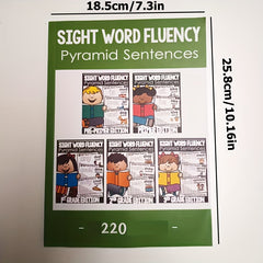 Sight Word Fluency Learning Book for English Skills and Study Aids