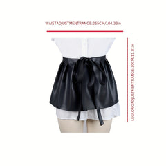 Punk PU Leather Skirt Belt Lace Up Waistband Pleated Skirt