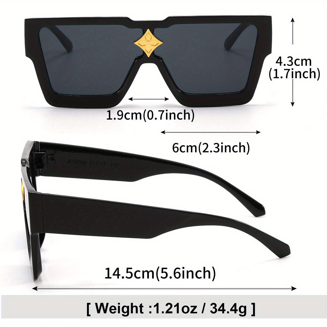 Men's Large Frame Sunglasses UV Resistant For Cycling Travel Outdoor