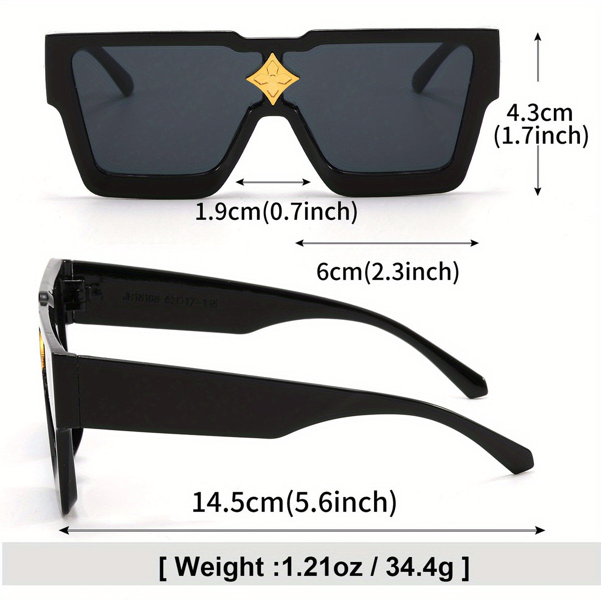 Men's Large Frame Sunglasses UV Resistant For Cycling Travel Outdoor