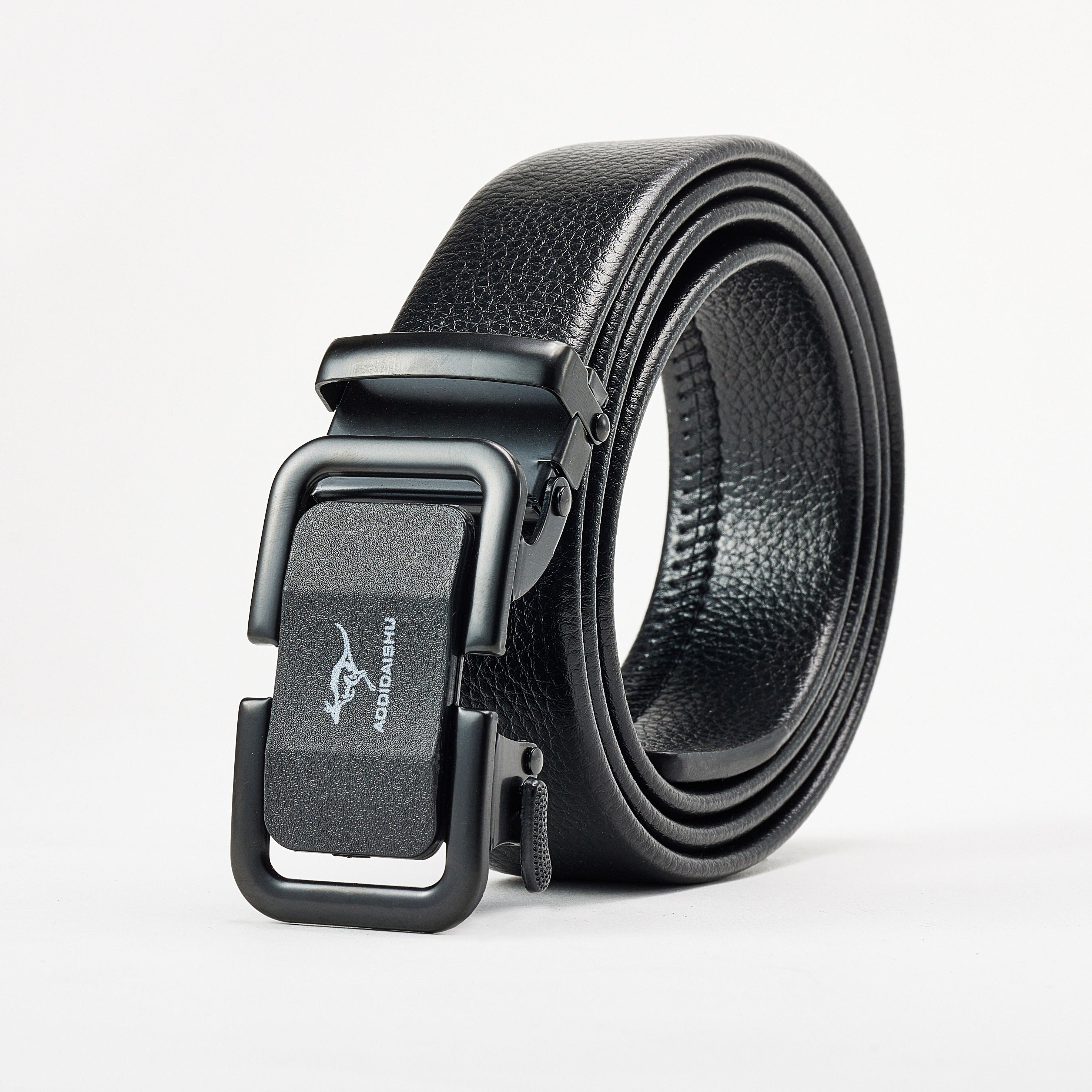 ADDIDAISHU Men's Business Automatic Buckle PU Leather Belt