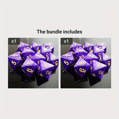 Digital Dice Purple Pyramid 4 6 8 10 12 20 Sided Board Game