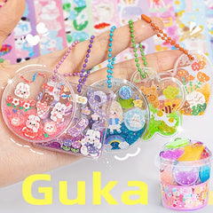 Special Shaped Quicksand Guka Set Stickers Diy Toys Transparent