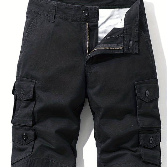 Men's Cotton Cargo Shorts for Summer Outdoor Activities