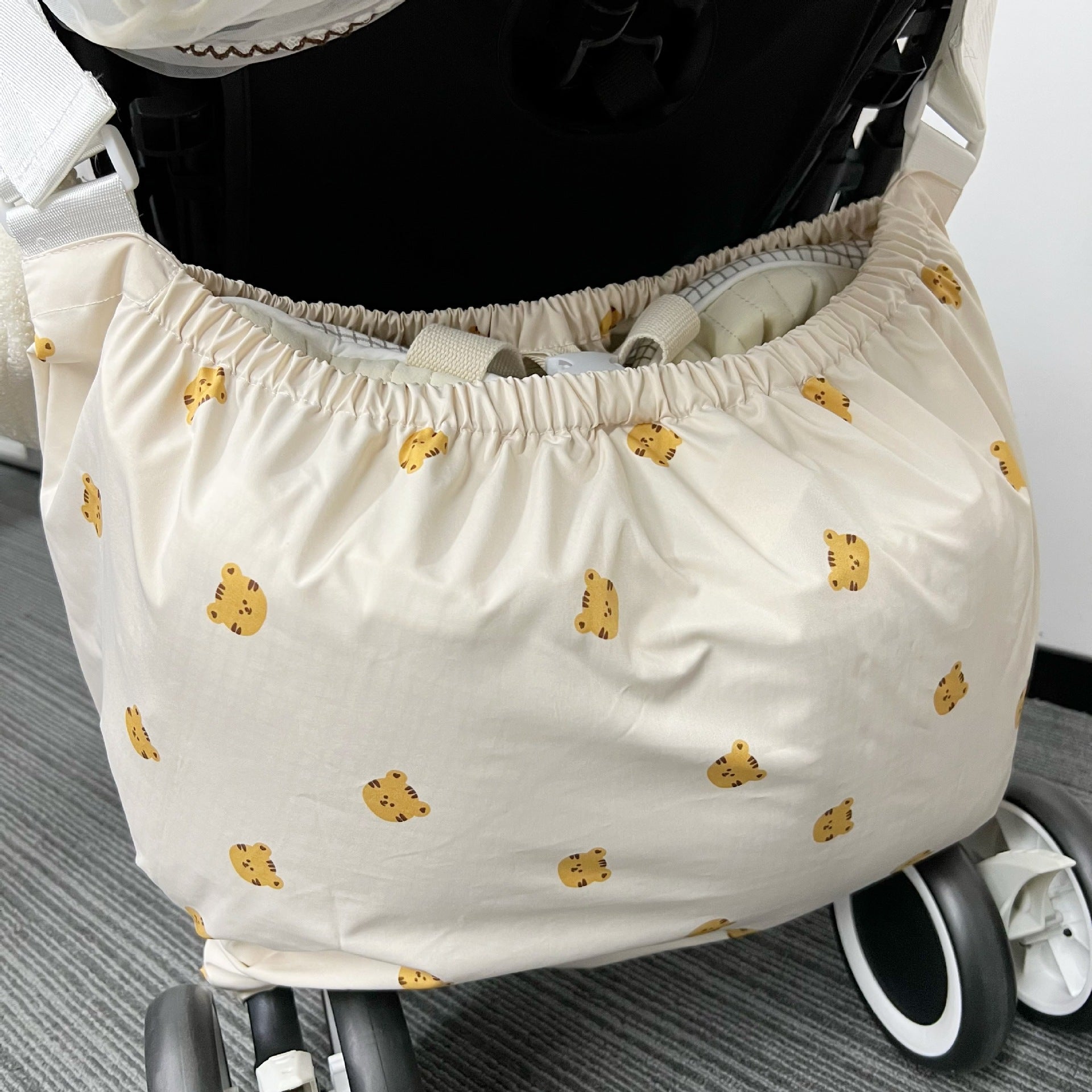 Large Capacity Baby Diaper Bag with Embroidered Little Bear Olive & Tiger Pri