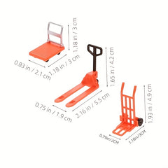 Forklift Model with Cart Plastic Toy Red
