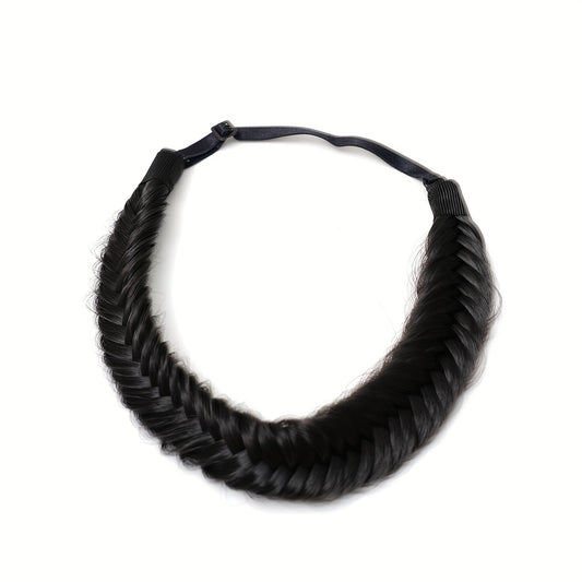 Braided Headband Synthetic Elastic Hairpiece For Women Girls