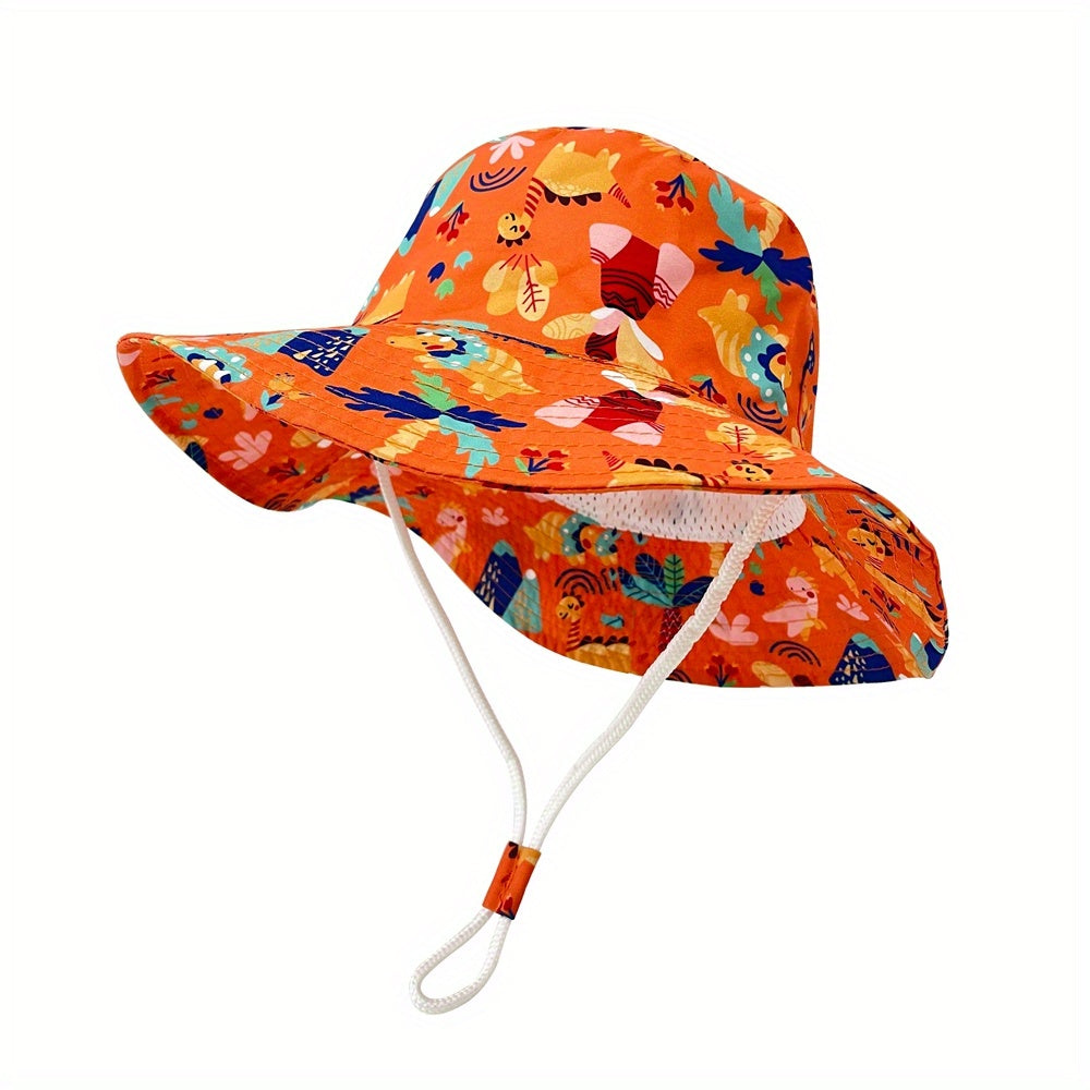Kids Animal Print Sun Hat Breathable Fisherman Hat 2-5 Years