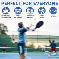 Smiling Face Pickleball Racket Carbon Fiber Set