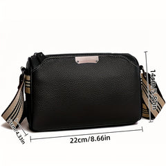 Vintage Leather Shoulder Bag Retro Crossbody Bag Women's Versatile Handbag