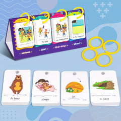 Educational Sentence Flip Chart Toy 80 Cards Double Sided Standing Flip Charts