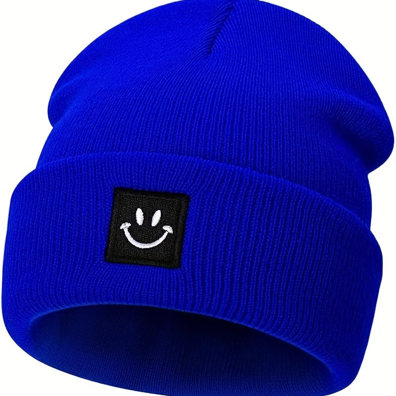 Winter Happy Face Knitted Hat Soft Beanie For Men And Women