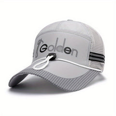 Men's Fishing Hat Mesh Sun Cap Breathable Outdoor Summer Peaked Gauze