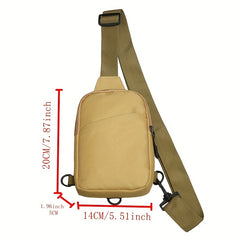 Men's Nylon Crossbody Bag Small Casual Phone Chest Bag Multifunctional Diagonal