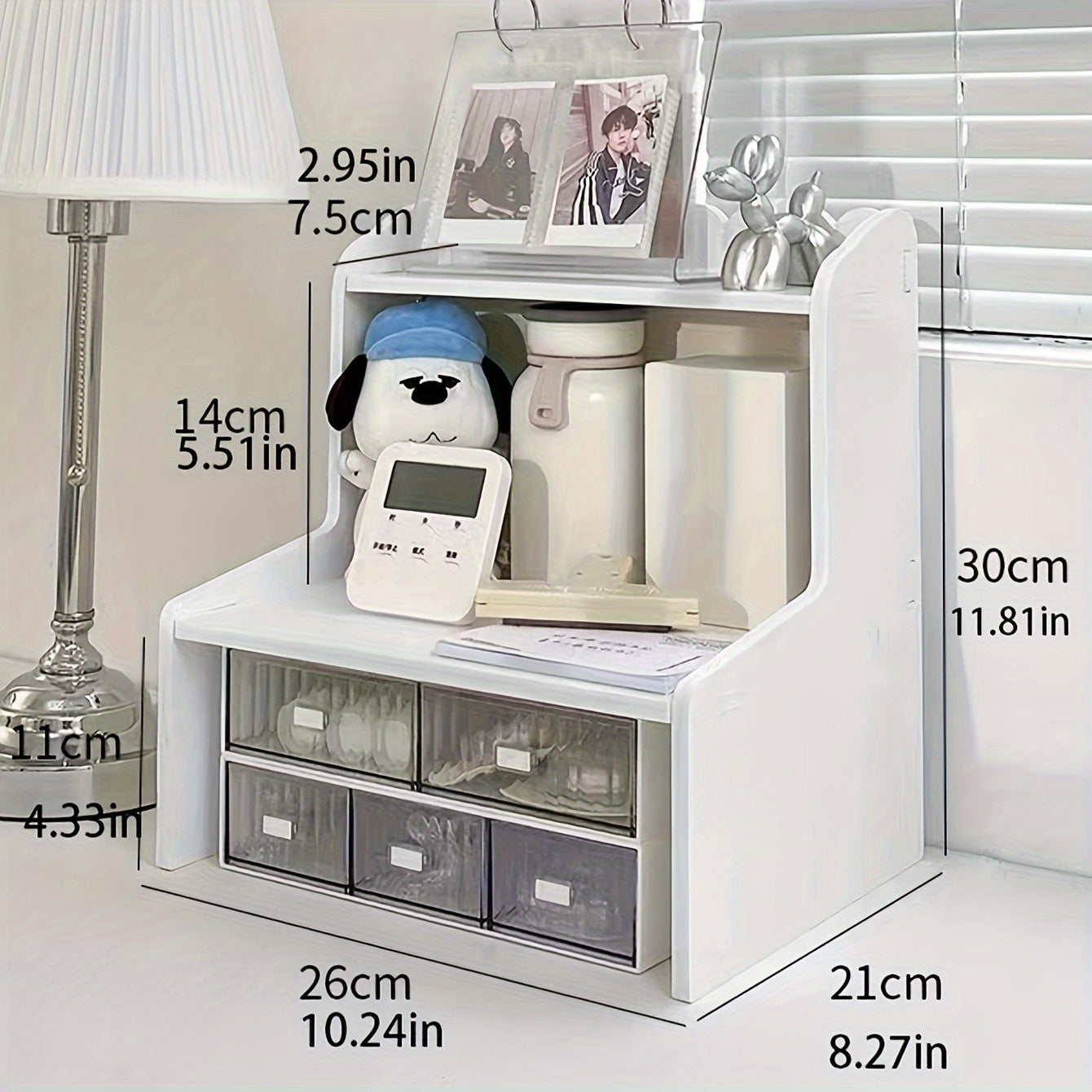 Desktop Storage Rack Wooden Dormitory Storage Rack Cosmetics Storage Rack