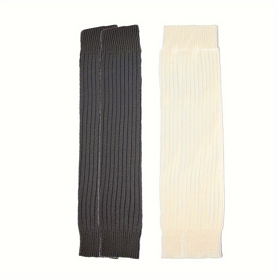 Soft Solid Leg Warmers All match Socks Women's Stockings