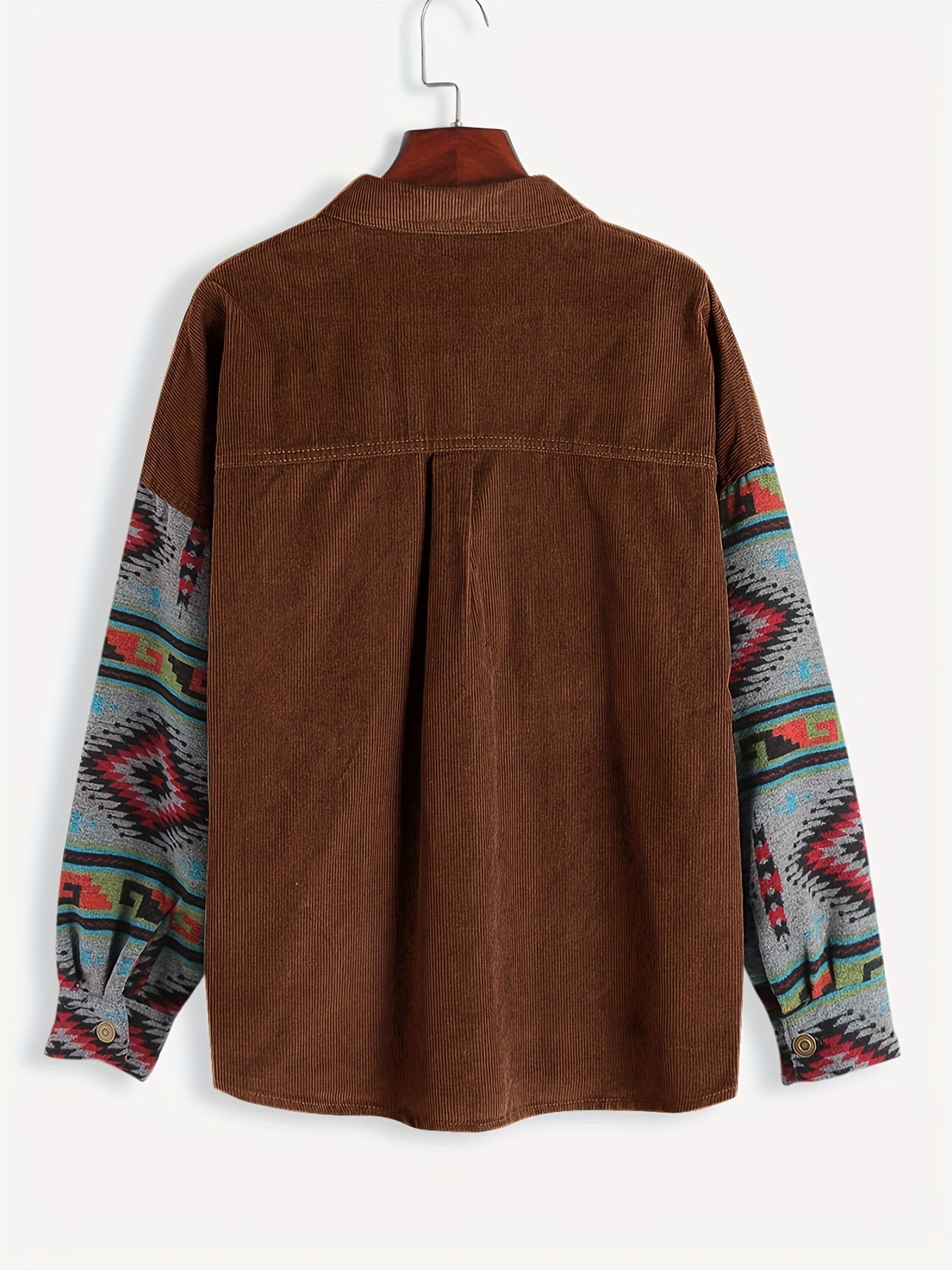 Retro Long Sleeve Lapel Jacket Casual Outerwear