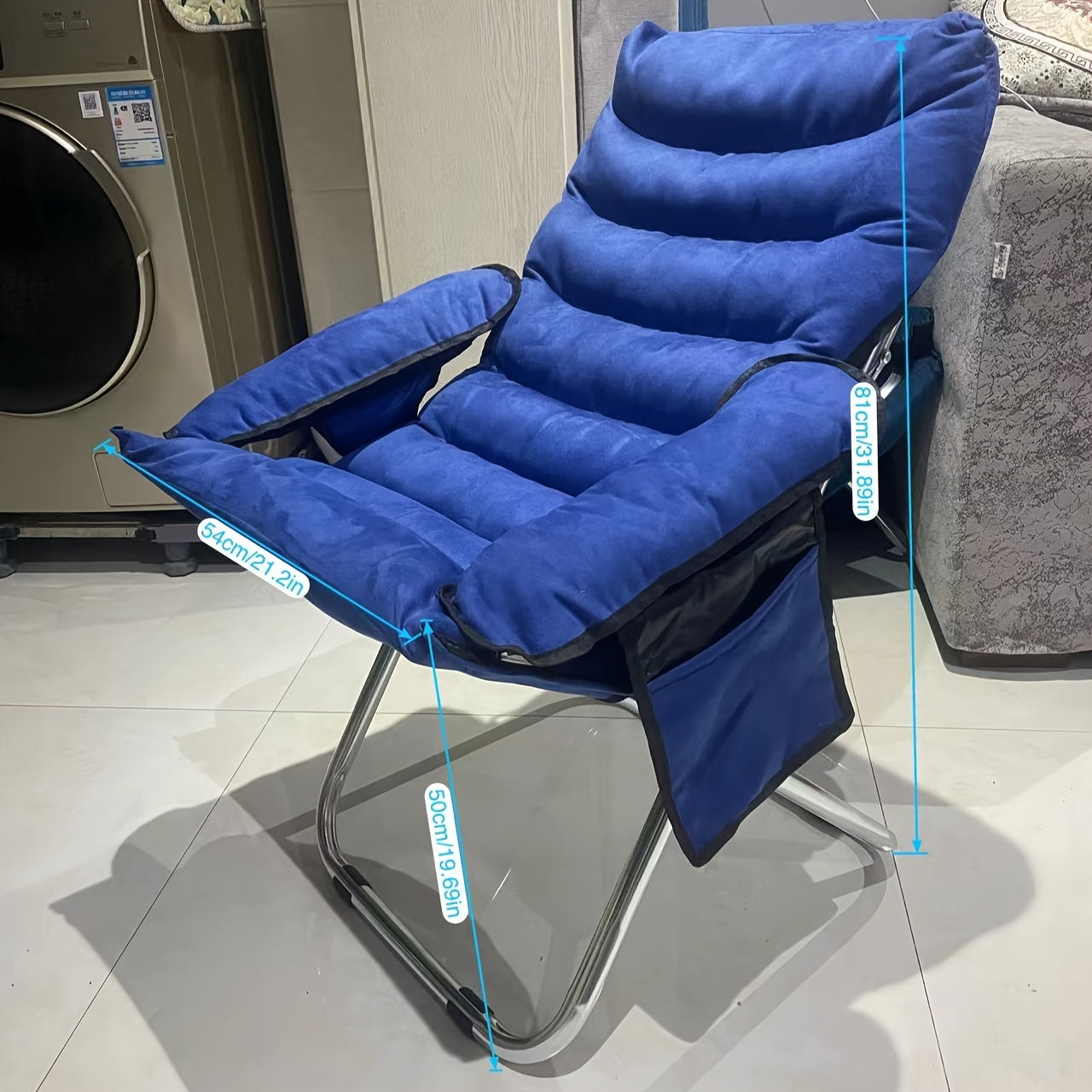 Folding Lazy Person Recliner Chair for Dormitory and Balcony