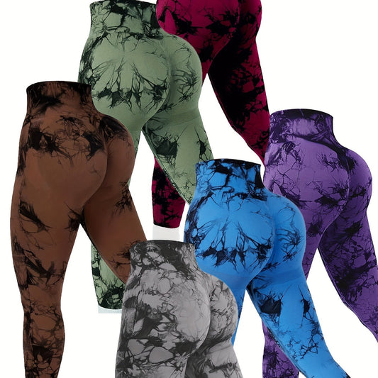 Tie Dye Seamless Yoga Pants High Stretch Fitness Leggings
