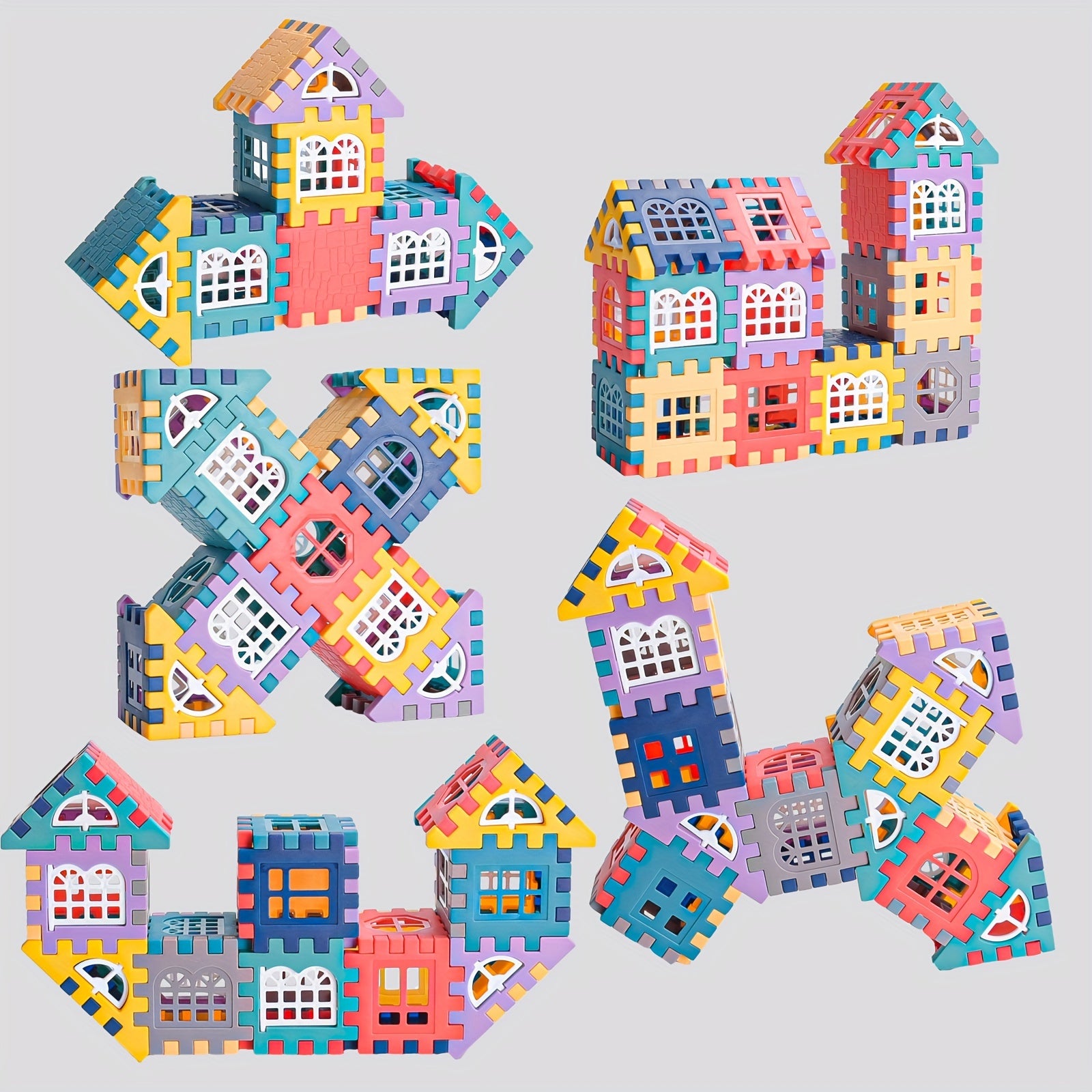 Large House Building Blocks Set