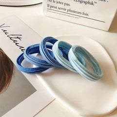 5pcs Wide Elastic Hair Tie Thick Hair Rope Seamless Ponytail Holder