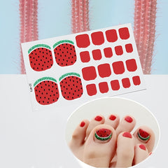 Self Adhesive Toe Nail Stickers Decals Full Wraps for Women Girls