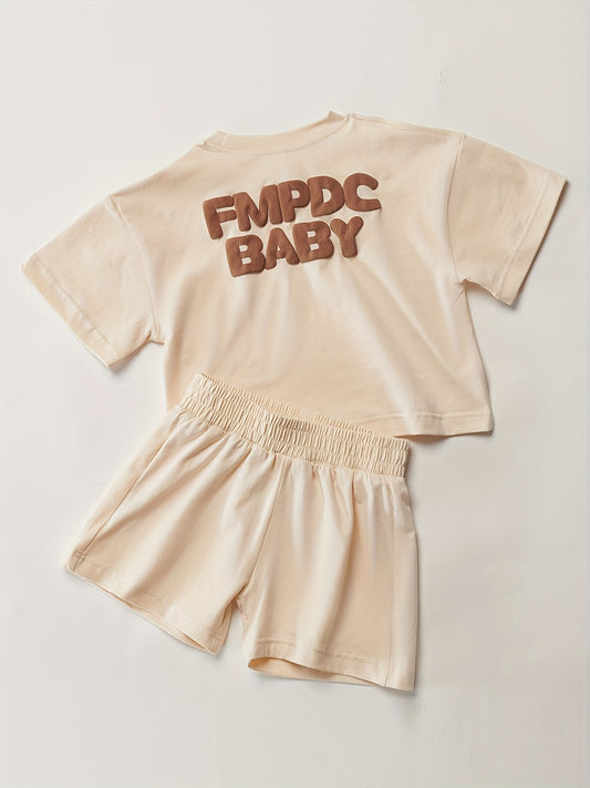 2pcs Baby Casual T-shirt & Shorts Set for Summer