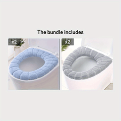 Winter Warm Knitted Toilet Seat Cushion Thickened Detachable Washable