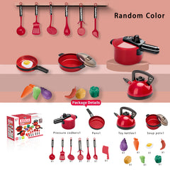 Kids Toy Kitchen Set for Pretend Cooking Ideal Learning Gift for Boys And Girls