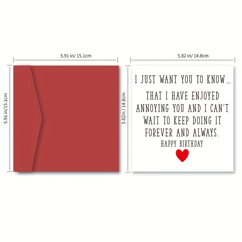Romantic Birthday & Anniversary Cards - Perfect Love Card for Him or Her