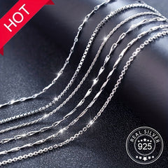 S925 Men's Hip Hop Sterling Silver Necklace Chain Variety