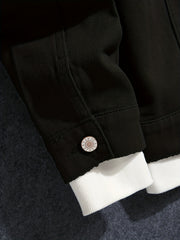 Men's Button Up Denim Coat for Spring Fall
