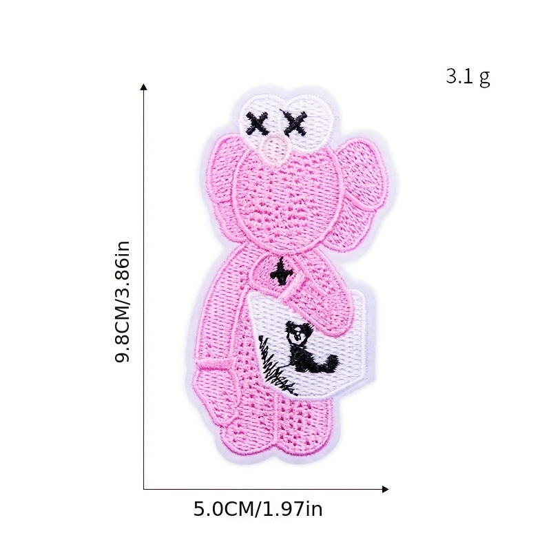 9pcs Vehicle Iron On Patches Sew On Embroidered Applique Repair Patch DIY Crafts