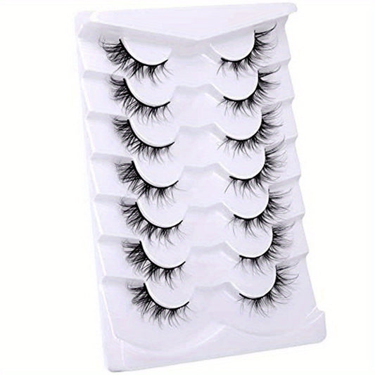 Wispy Lash Cluster Extension Cat Eye False Eyelashes 7 Pairs