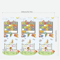 Double Sided Cartoon Crawl Mat for Kids - Easy to Clean