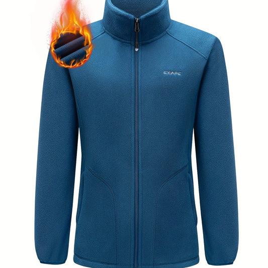 Men's Warm Fleece Stand Collar Jacket for Outdoors