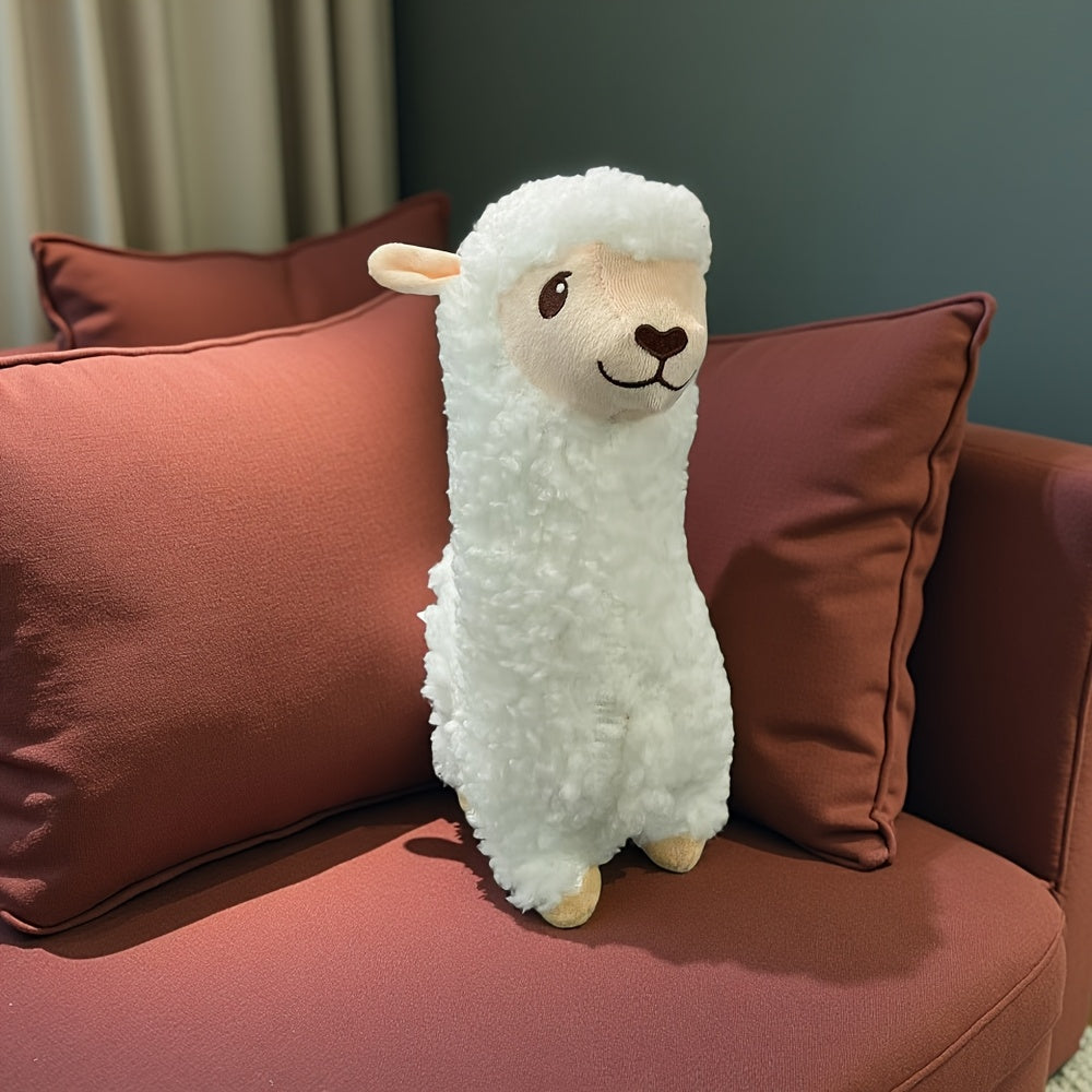 Brown Alpaca Wool Plush Dolls - Fluffy Home Decoration