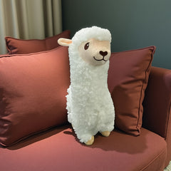 Brown Alpaca Wool Plush Dolls - Fluffy Home Decoration