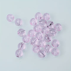 25 Glass Round Beads 0.31" for DIY Jewelry Making