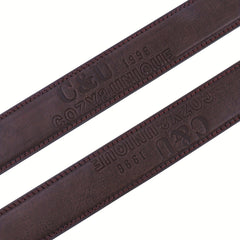 CU Pin Buckle Men's Leather Belt Business Casual Belt