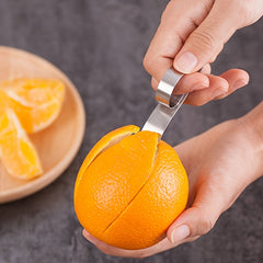 10pcs Stainless Steel Ring Orange Peeler For Kitchen Easy to Use and Clean