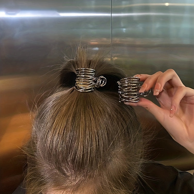 Geometric Metal Ponytail Holder Hair Accessory